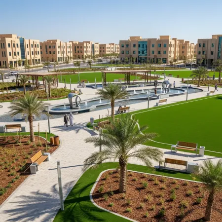 تركيب عشب صناعي في حديقة منزلية بحي النرجس، الرياض