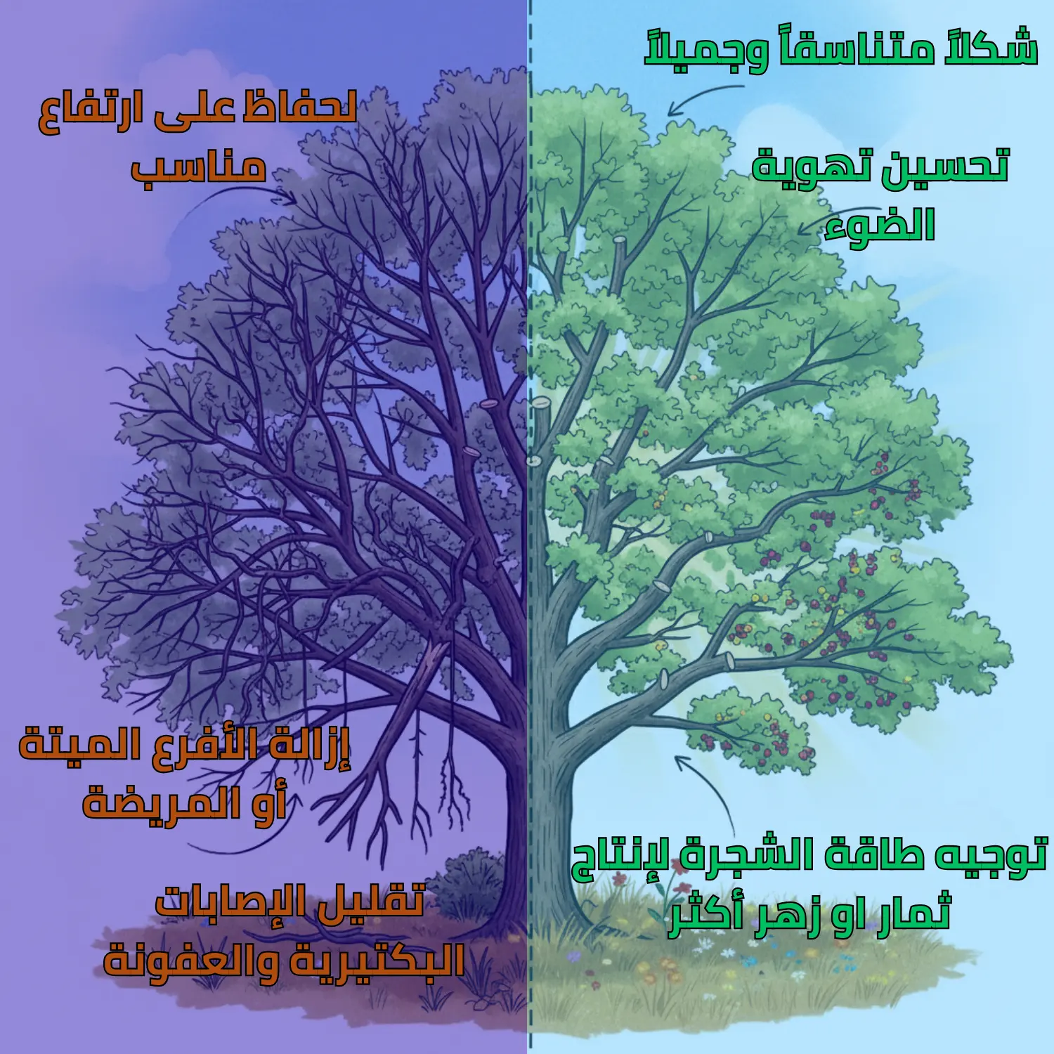 صورة توضيحية لفوائد قص الأشجار صورة توضيحية لفوائد قص الأشجار